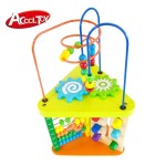 Cub multiactivitati 5 in 1 Activity  Triangle din lemn